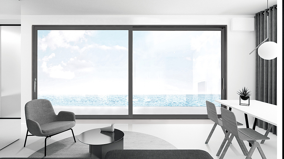Aluminum sliding doors