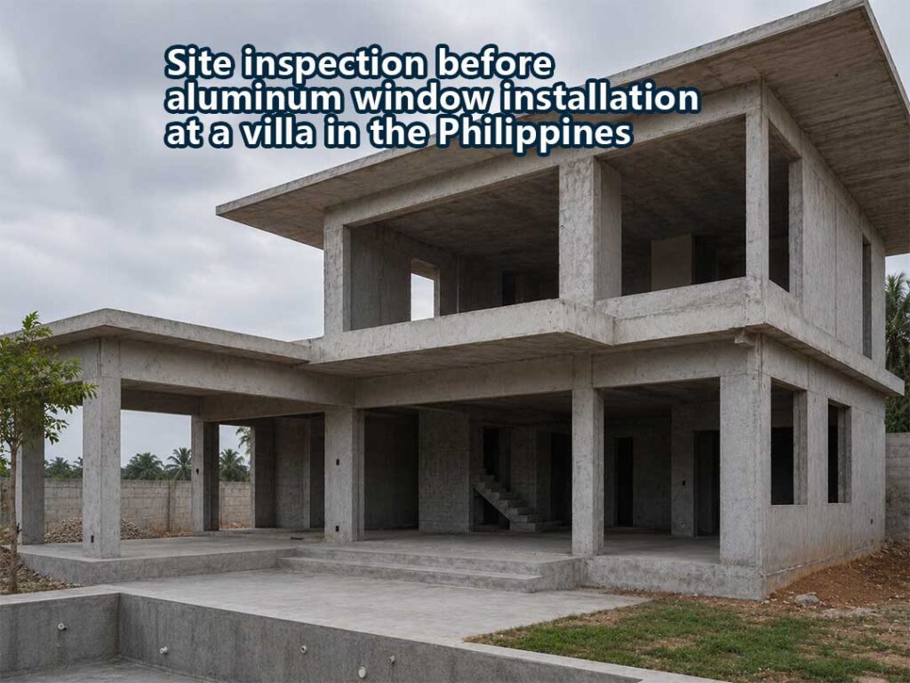 aluminum windows Philippines villa site inspection