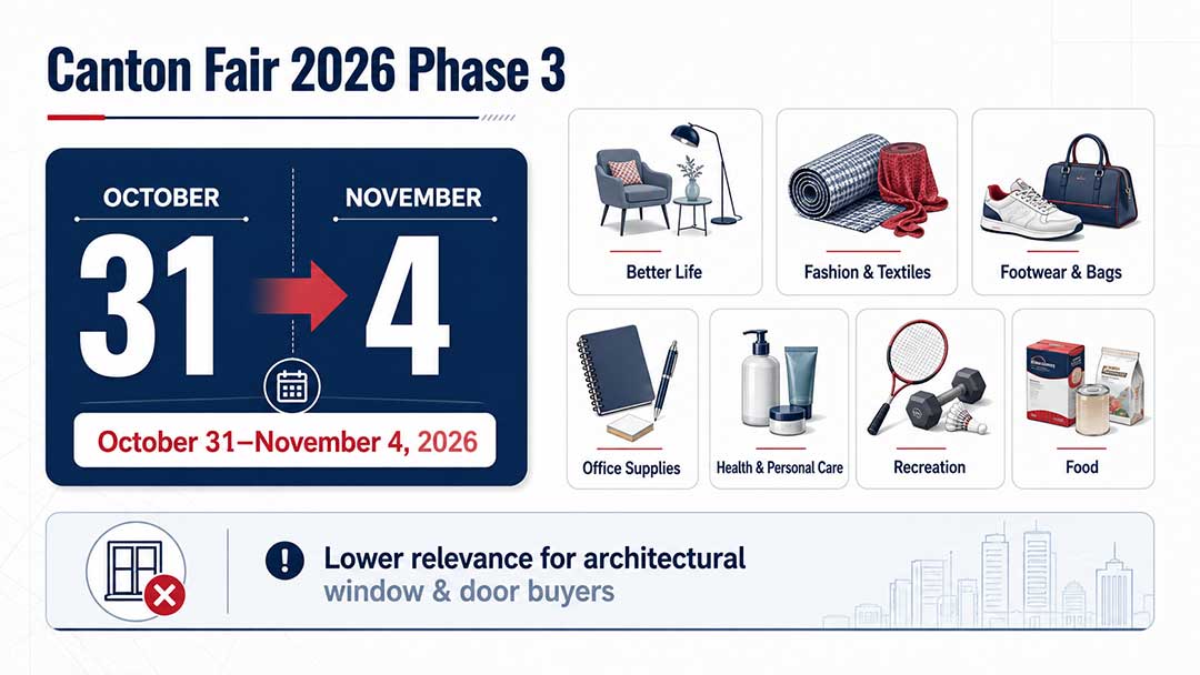 Canton Fair 2026 Phase 3 dates from October 31 to November 4
