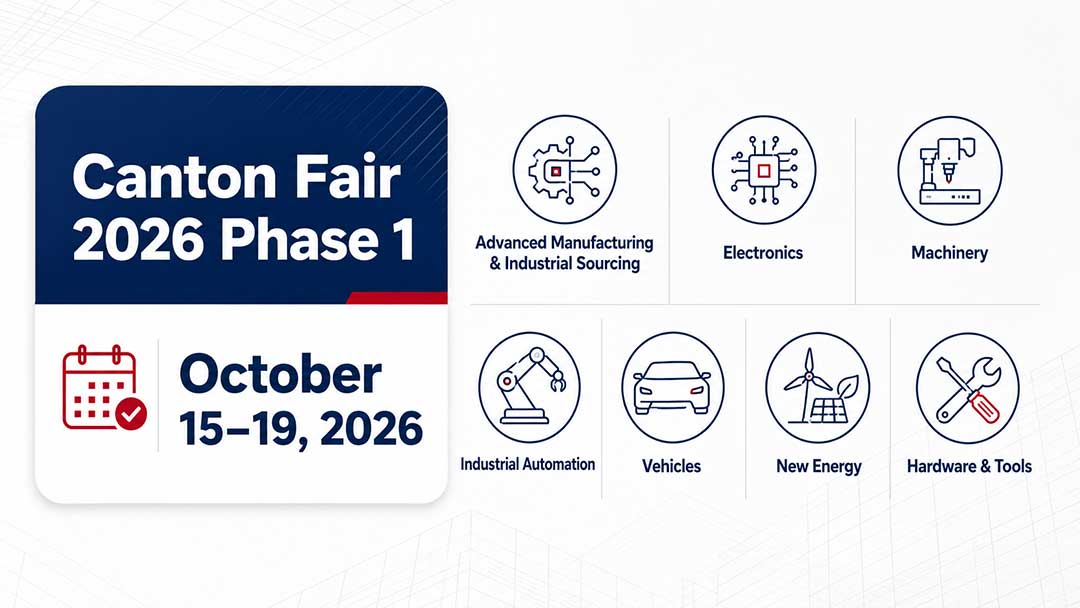 Canton Fair 2026 Phase 1 dates and advanced manufacturing categories