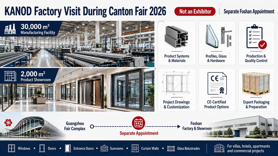 KANOD window and door factory visit in Foshan during Canton Fair 2026